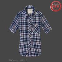 dames abercrombie fitch plaid lang overhemd blauw rood wit Store Nijmegen nadhg624